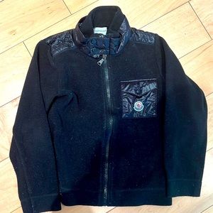 Moncler black sweater/ cardigan in fleece